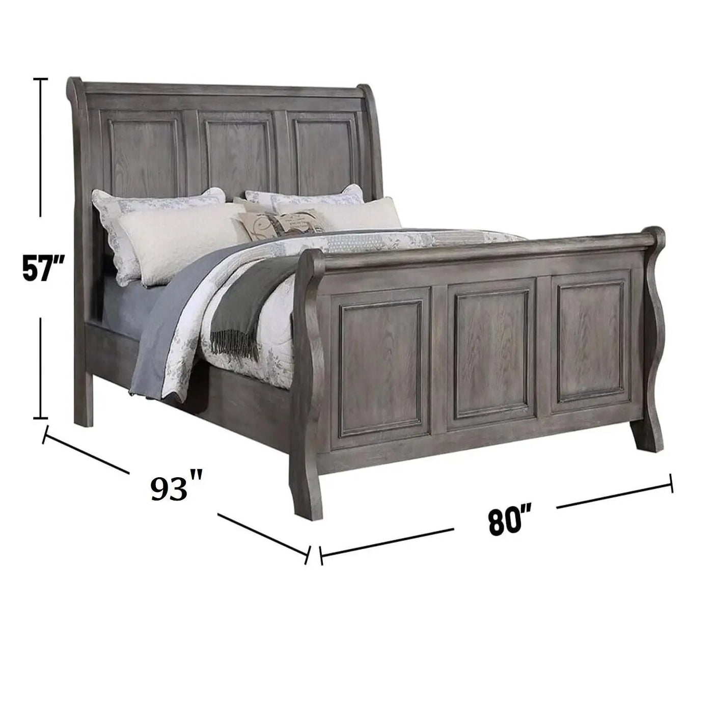 3 Piece Bedroom Set, Bed With 2 Nightstands by HouseOfZazla