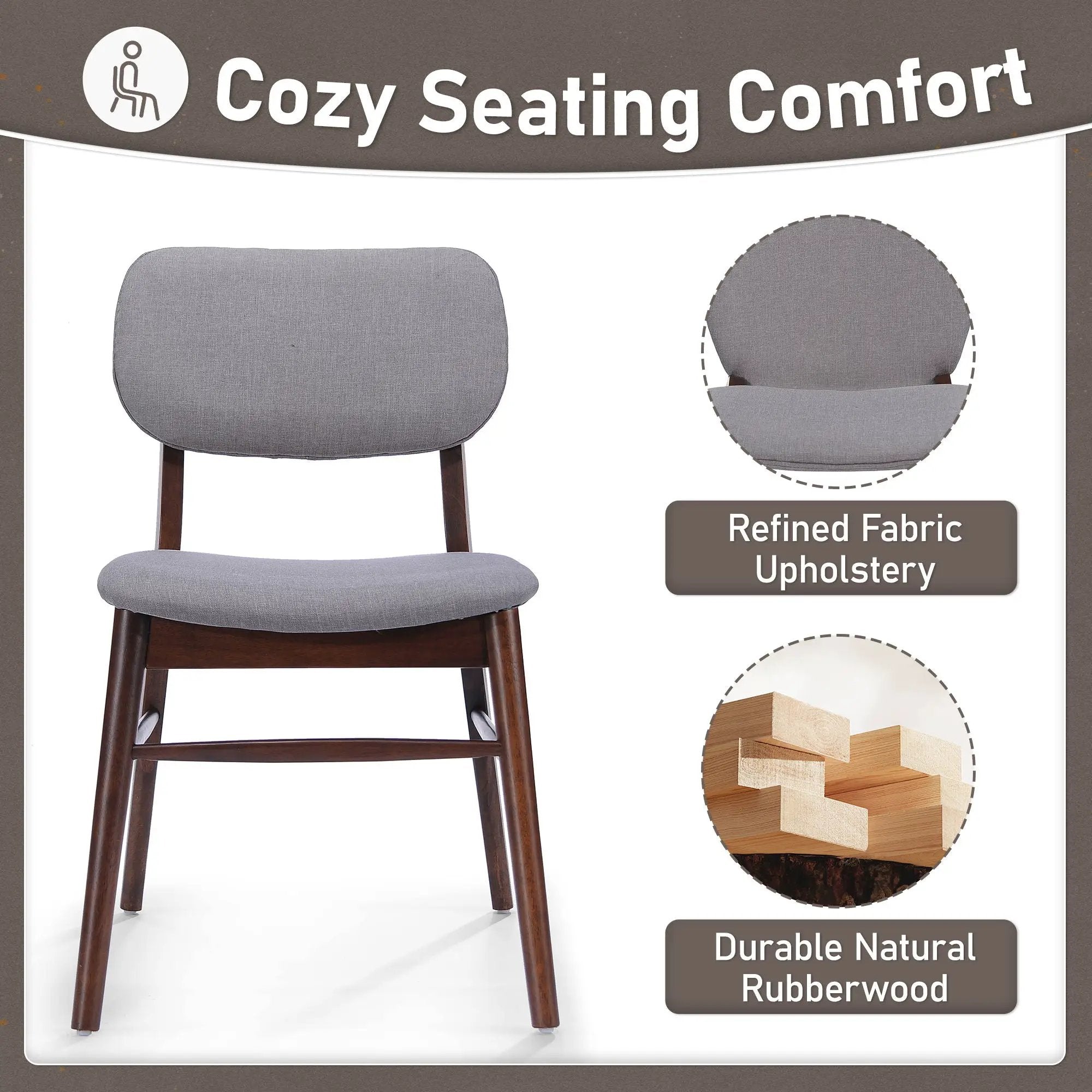 Upholstered Comfort Dining Chair (Set of 2) by HouseOfZazla