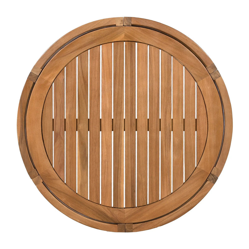 27.95" Acacia Wood Outdoor Coffee Table with Handwoven Rope Accent by HouseOfZazla