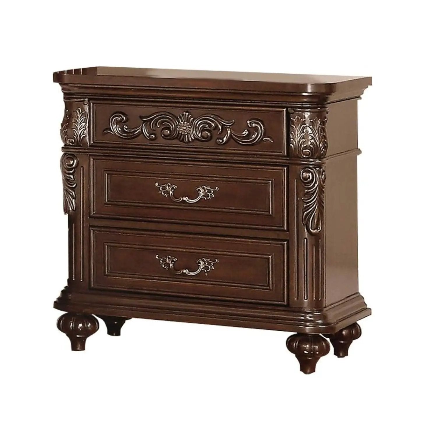 3 Piece Bedroom Set With Tufted Headboard And 2 Nightstands by HouseOfZazla