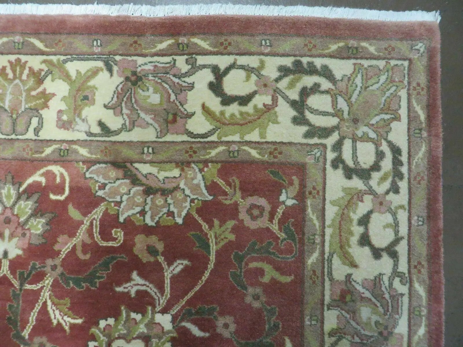 6' X 9' Vintage Handmade Indian Floral Oriental Wool Rug Veg Dyes Nice by Jewel Rugs