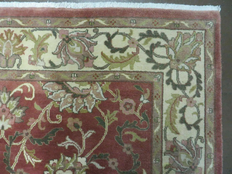 6' X 9' Vintage Handmade Indian Floral Oriental Wool Rug Veg Dyes Nice by Jewel Rugs