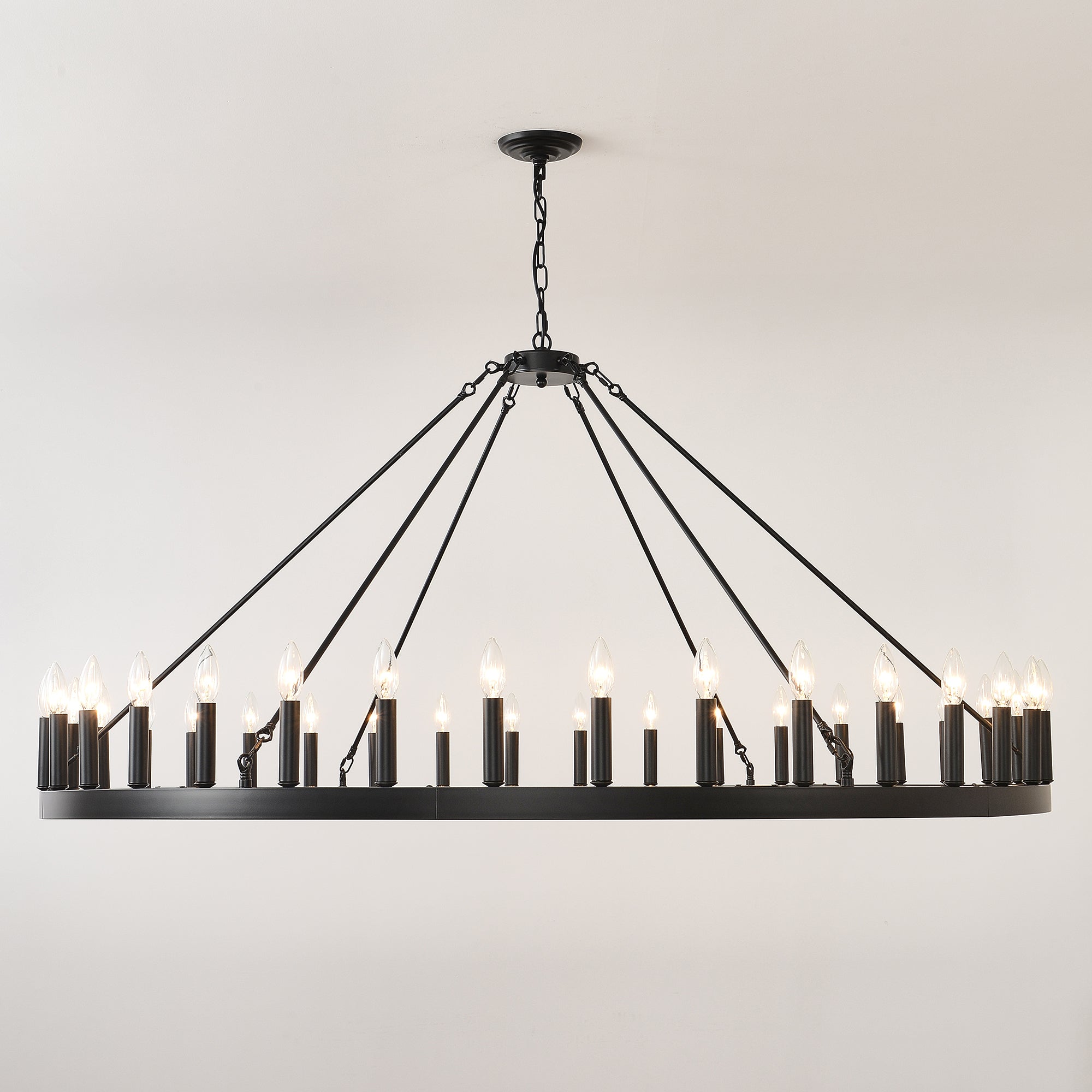 59.1 Inch 36-Light Wagon Wheel Chandelier by HouseOfZazla