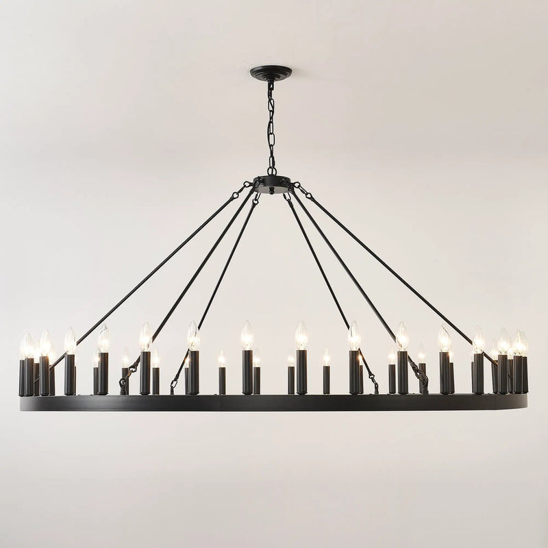 59.1 Inch 36-Light Wagon Wheel Chandelier by HouseOfZazla