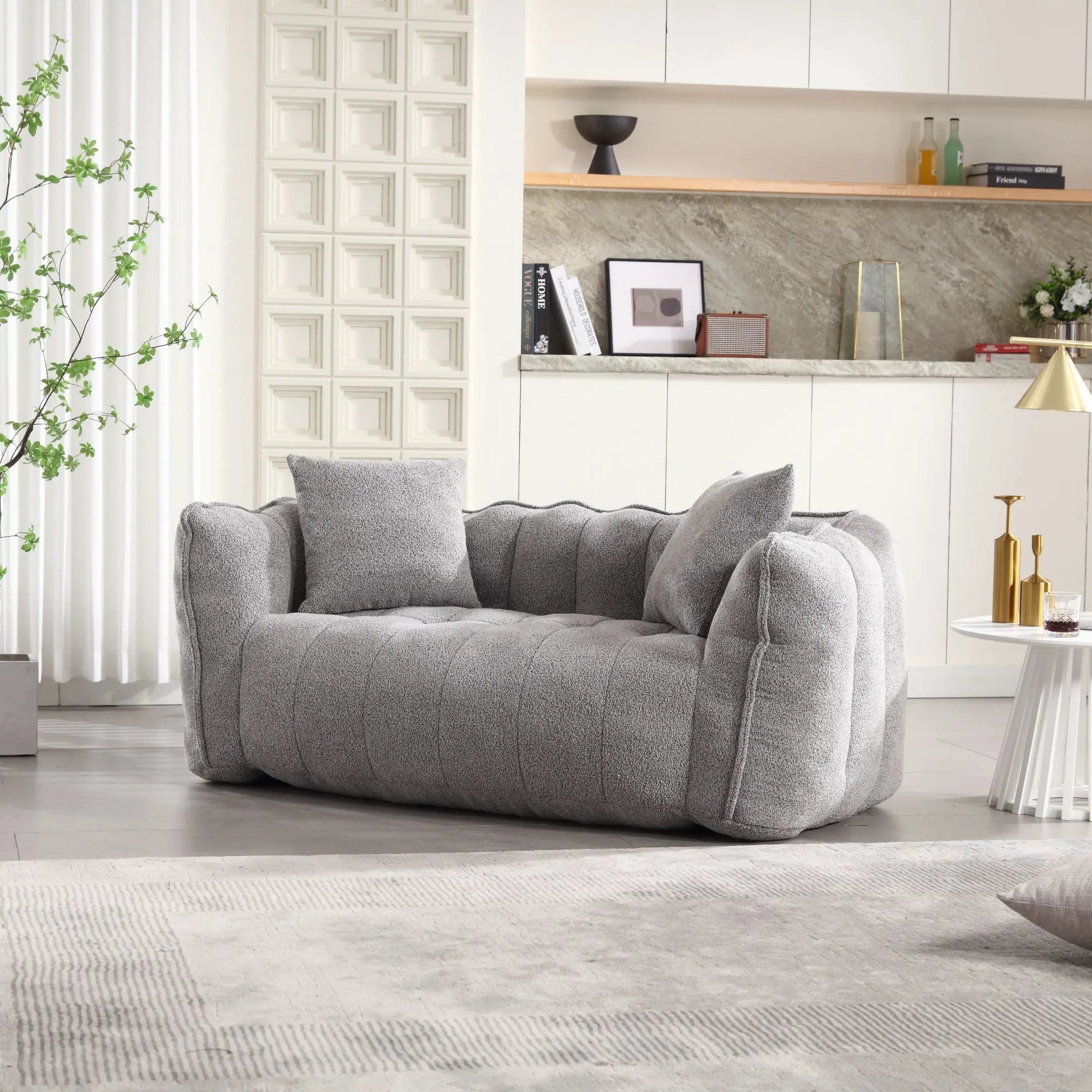 Cozy Beanbag Chair With High Resilience Foam Core For 2 by HouseOfZazla