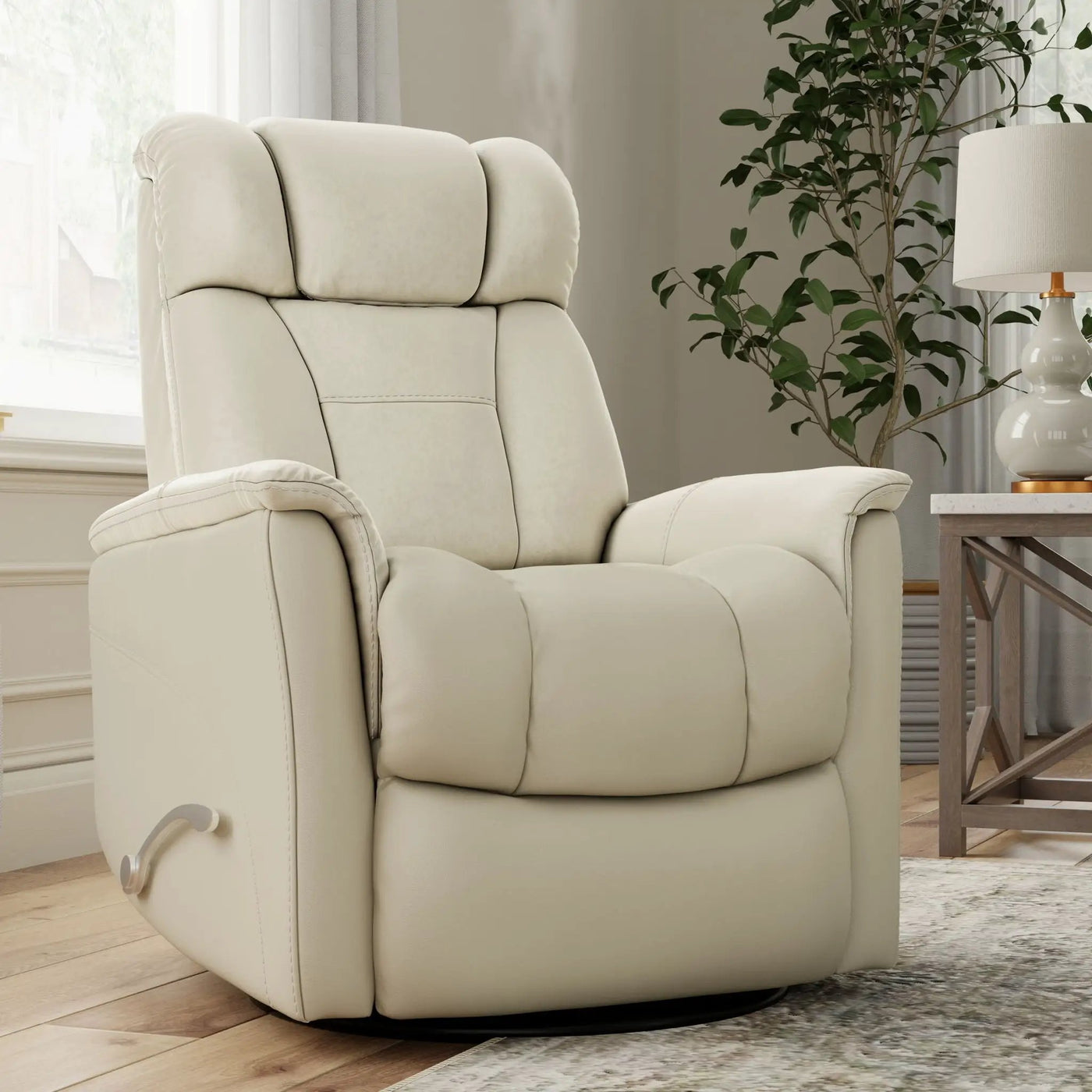 Bentley - Swivel Glider Recliner With Manual Adjustable Headrest & Footrest by Unique Piece Furniture