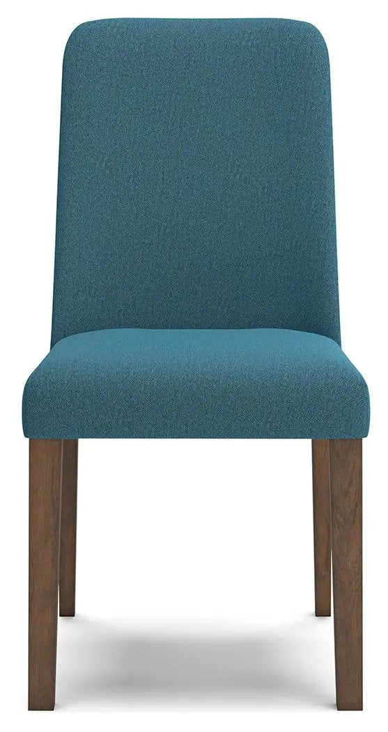 Lyncott - Dining Uph Side Chair (Set of 2) - Blue / Brown by Unique Piece Furniture