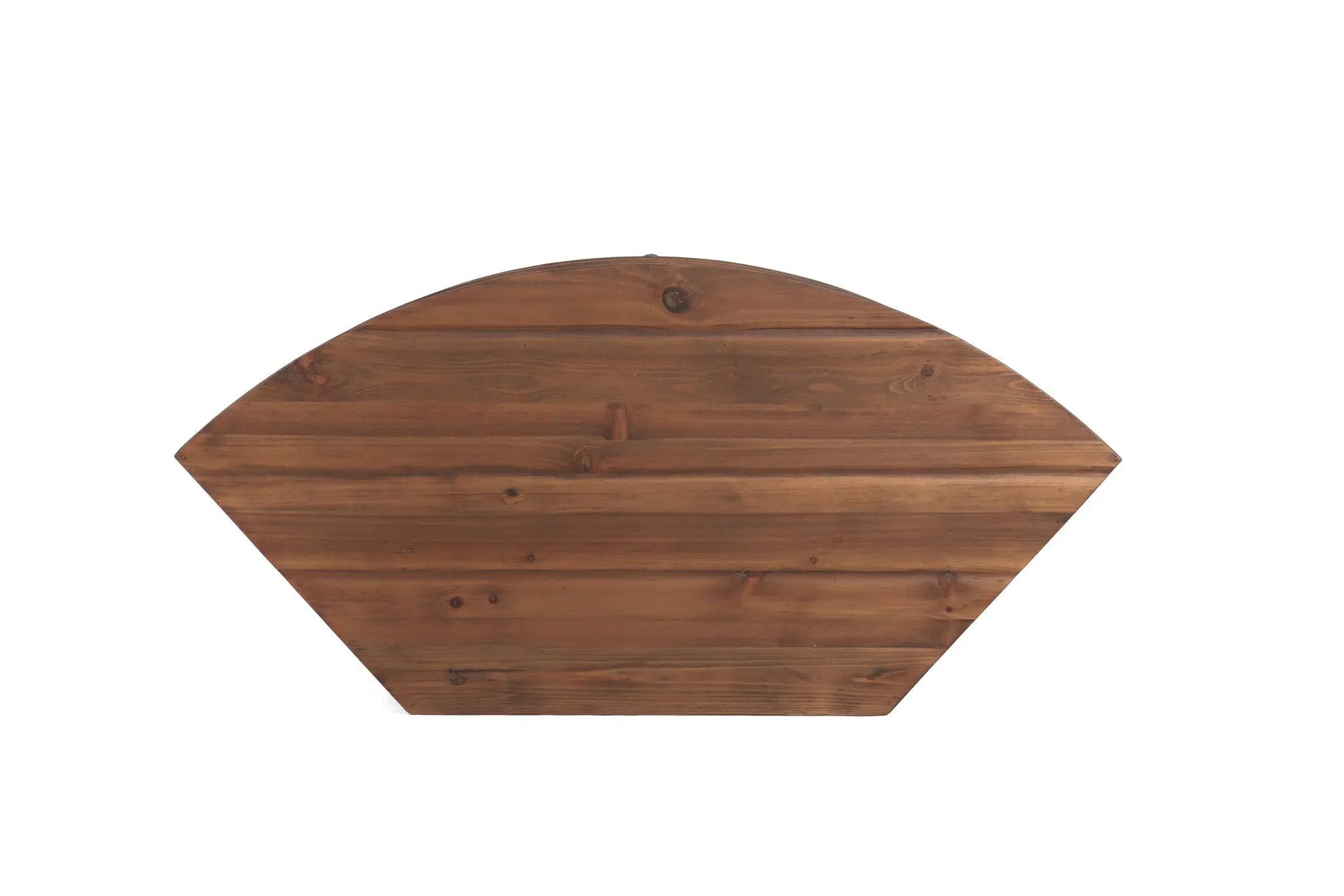 Fan Shape Reclaimed Wood Corner Media Table For Living Room Wise Use Your Space - Natural by Unique Piece Furniture