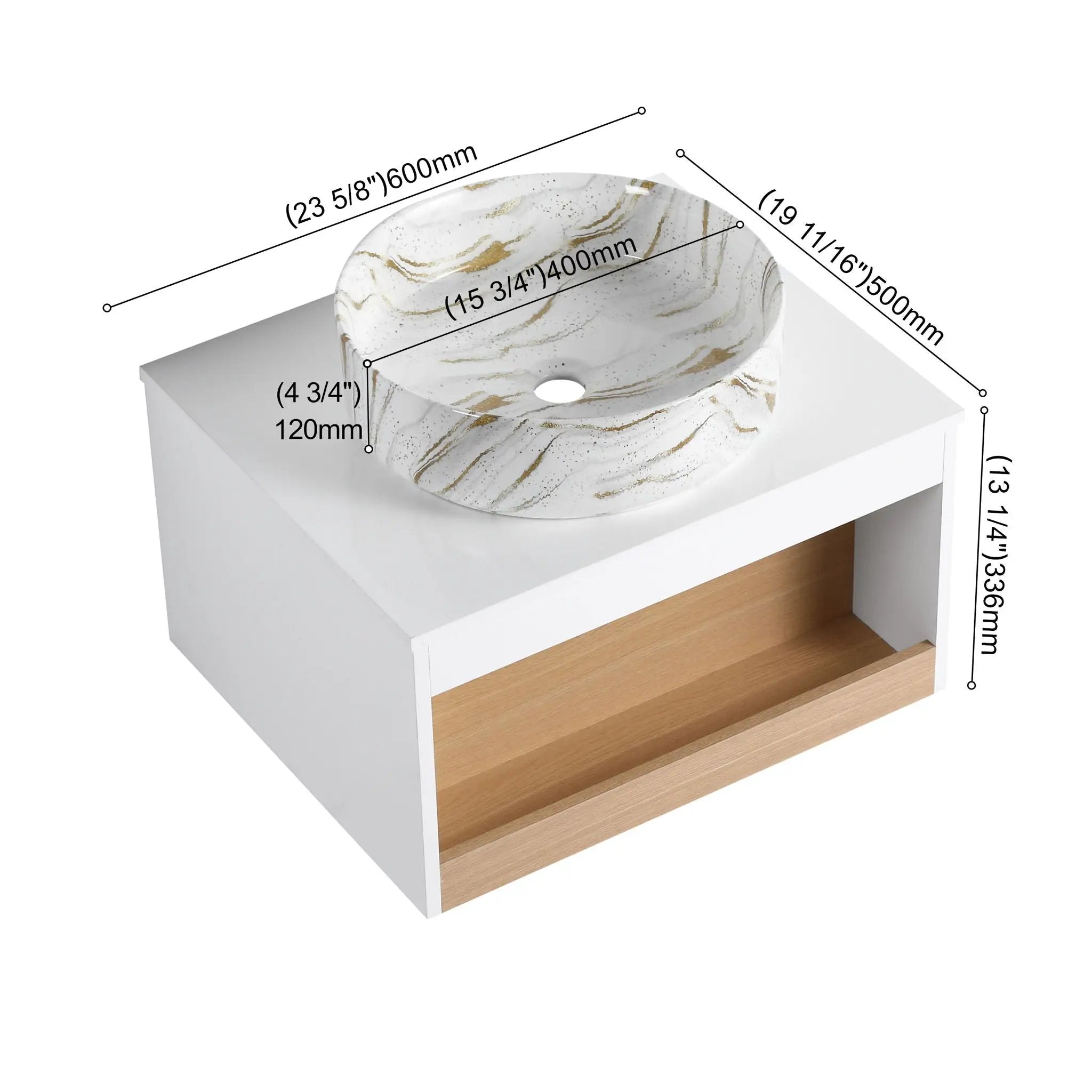 Floating Bathroom Vanity With Vessel Sink by Unique Piece Furniture