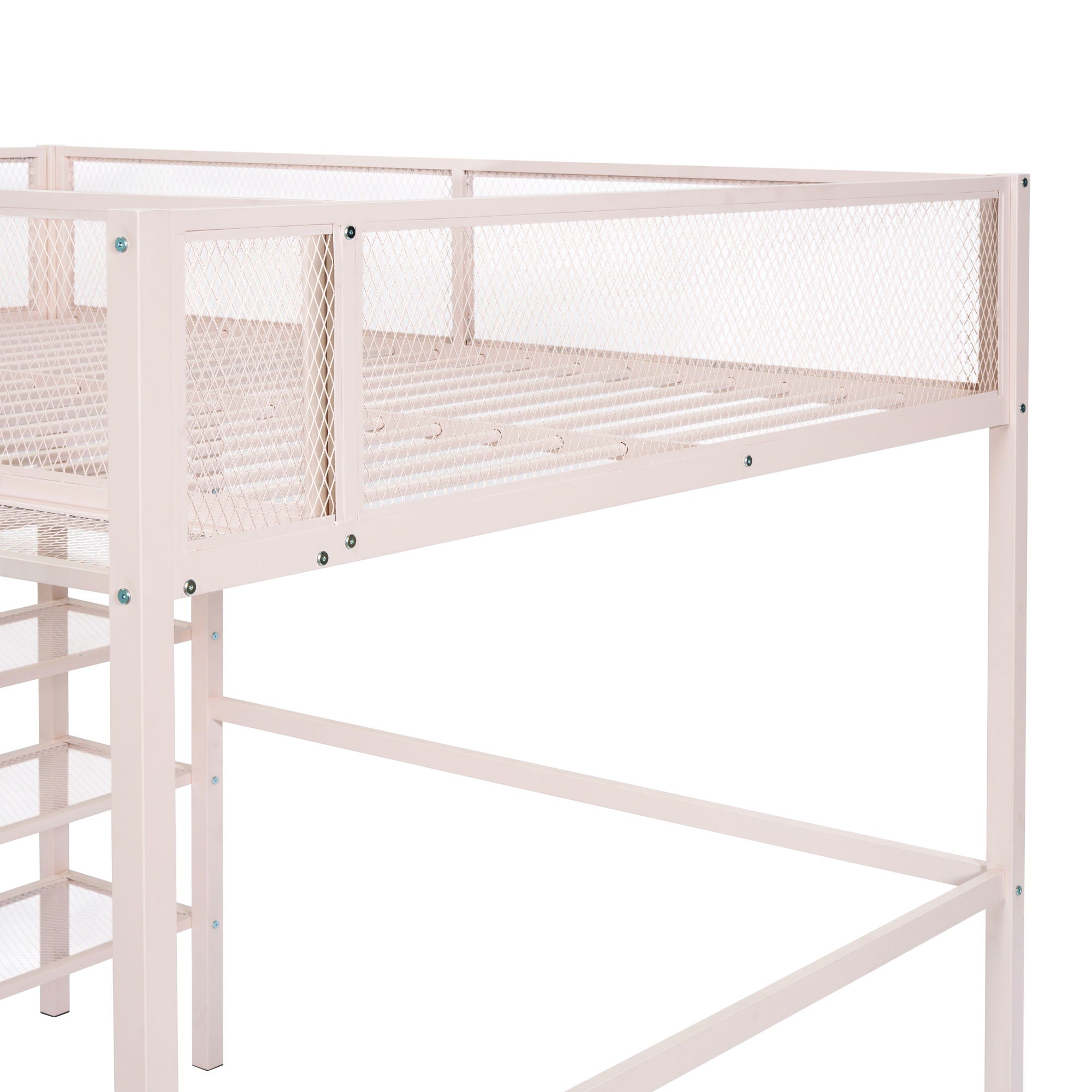 Loft Bed With 4 Tier Shelves And Storage by HouseOfZazla