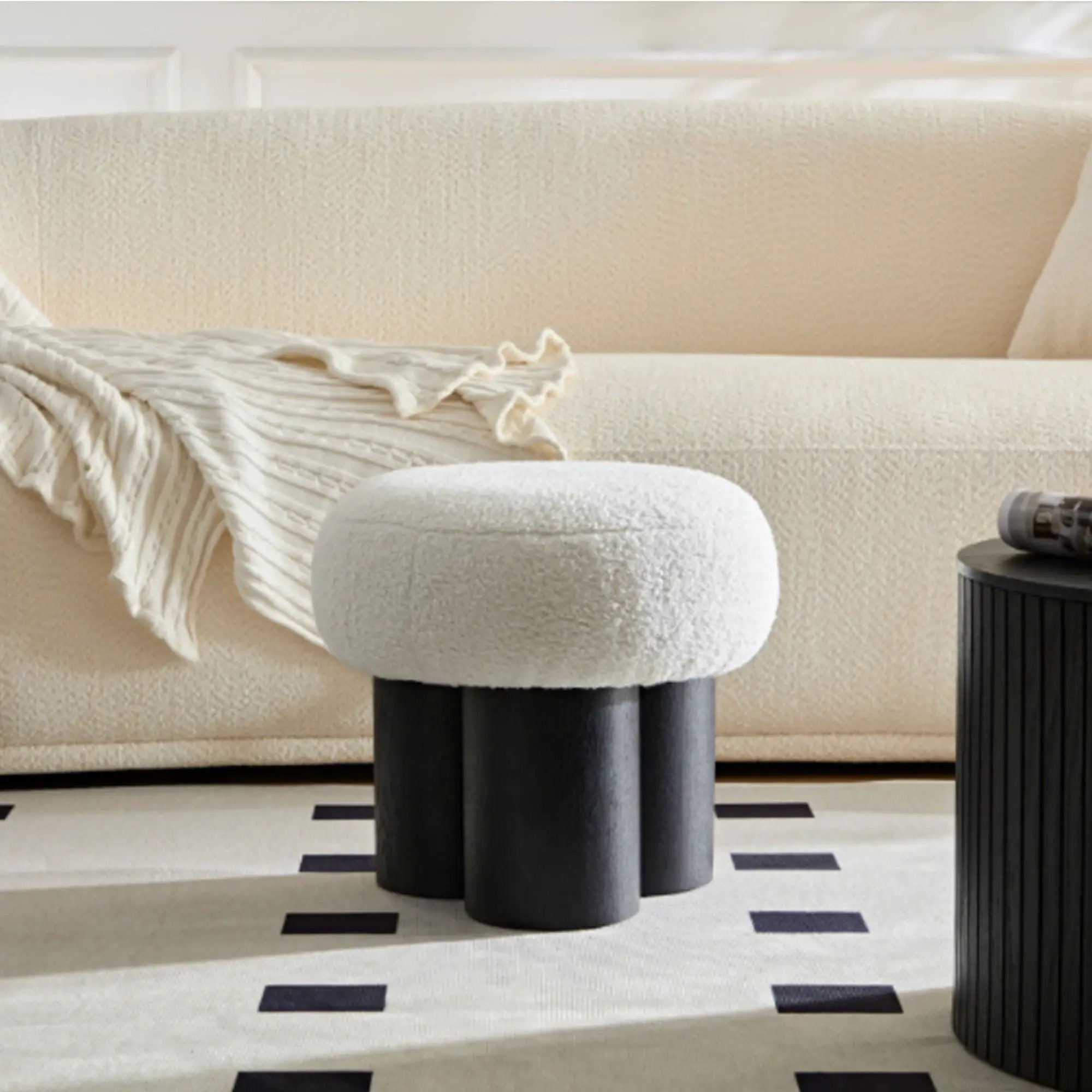 Versatile Mushroom Stool With Cushion by Unique Piece Furniture