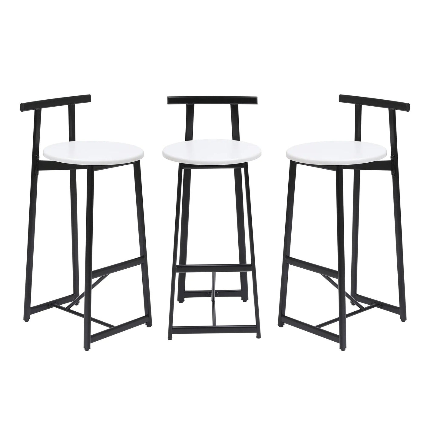 Modern Bar Stools With Backrest For Kitchen (Set of 3) by HouseOfZazla