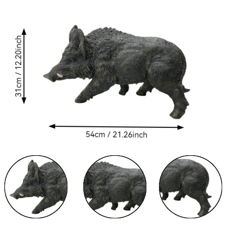 12.20' H x 21.26' L Resin Wild Boar Garden Statue by HouseOfZazla