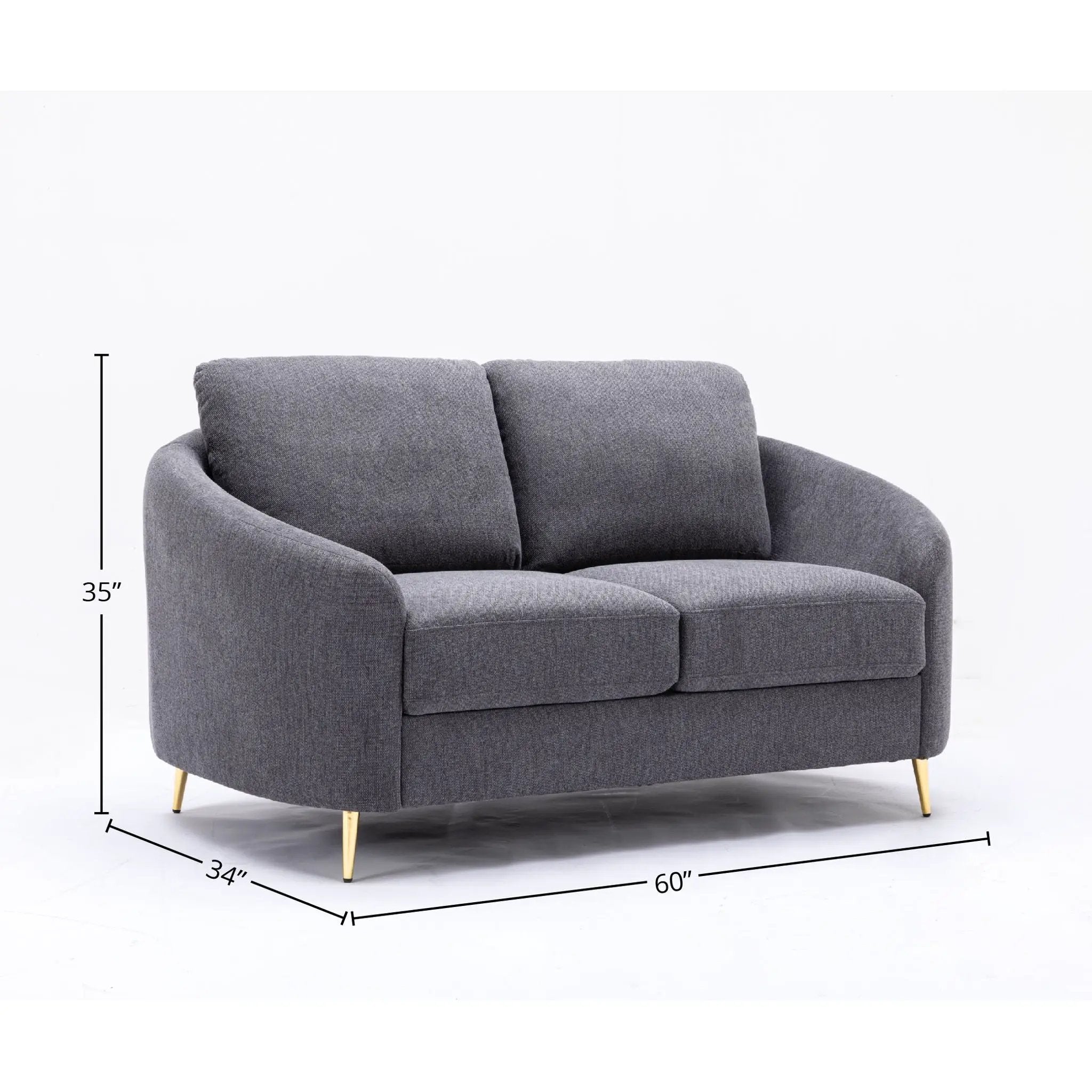 Yuina - Linen Loveseat - Gray by Unique Piece Furniture