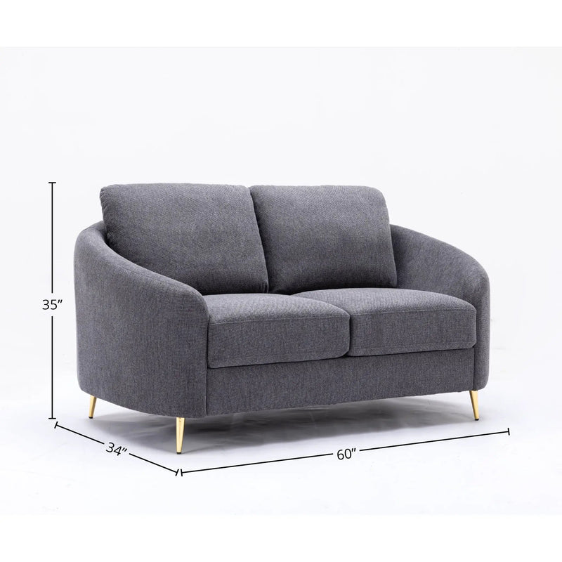 Yuina - Linen Loveseat - Gray by Unique Piece Furniture