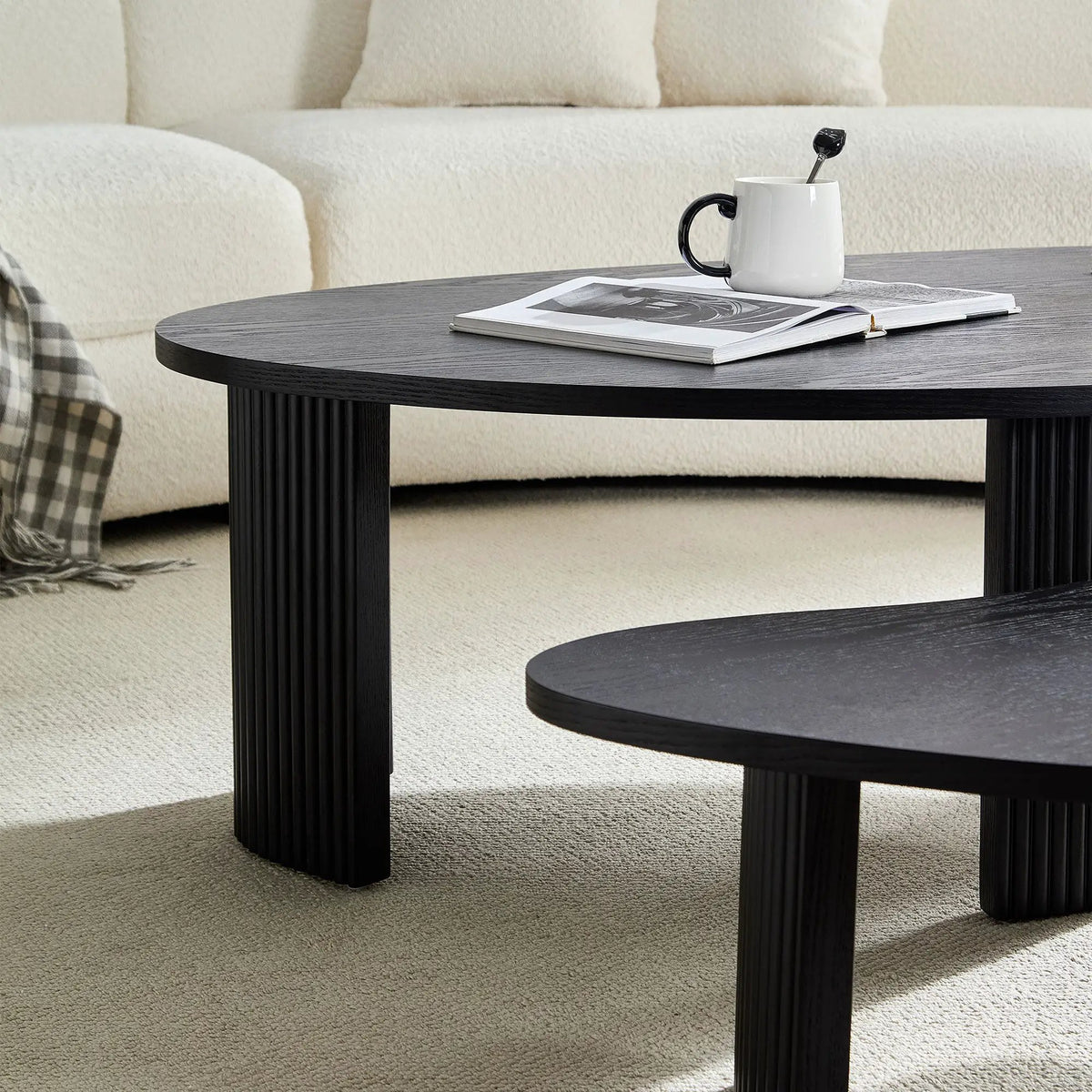 2-Piece Modern Irregular Shape Coffee Table Set by HouseOfZazla