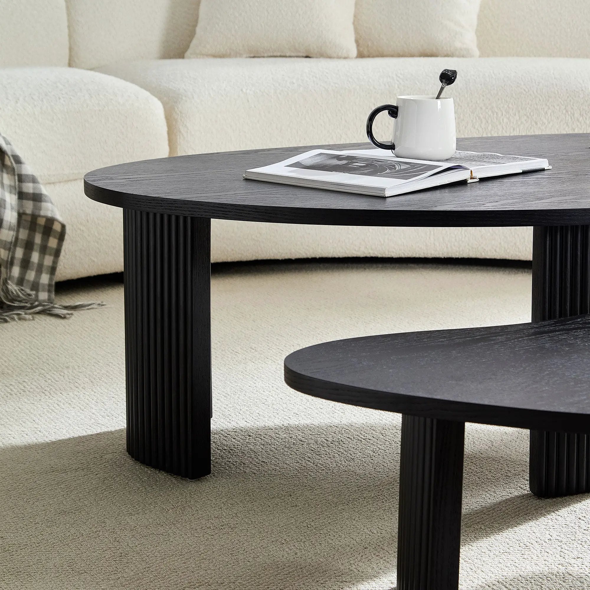2-Piece Modern Irregular Shape Coffee Table Set by HouseOfZazla