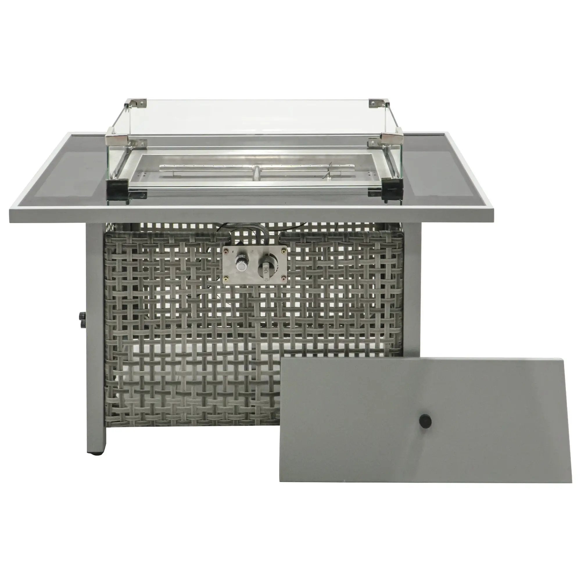 K&K Patio 8-Piece Patio Furniture Set with 43" Fire Pit Table by HouseOfZazla
