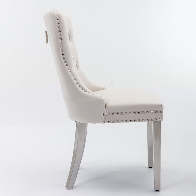 Nikki - Contemporary Upholstered Dining Chair (Set of 2) by HouseOfZazla