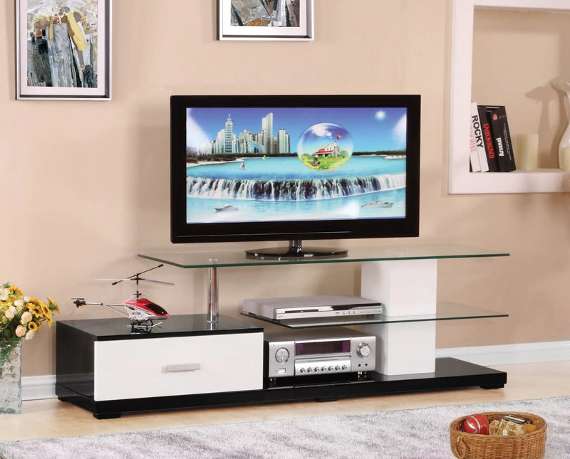 Ivana TV Stand - White / Black by HouseOfZazla
