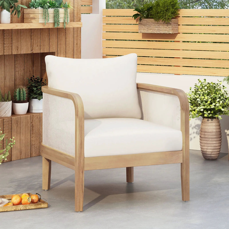 Outdoor Acacia Wood Patio Club Chair by HouseOfZazla