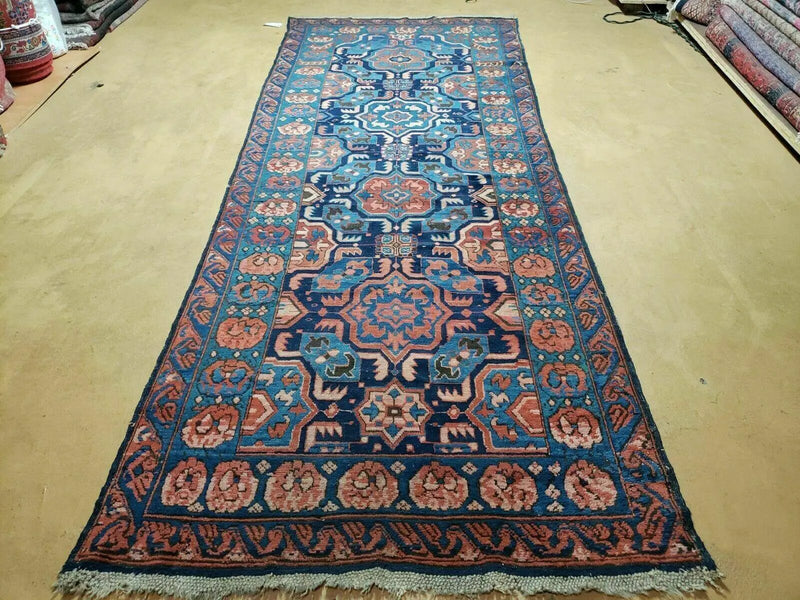 3'10" X 10' Antique Caucasian Seychor Rug Hand Made Wool Carpet Organic Dye Nice by Jewel Rugs