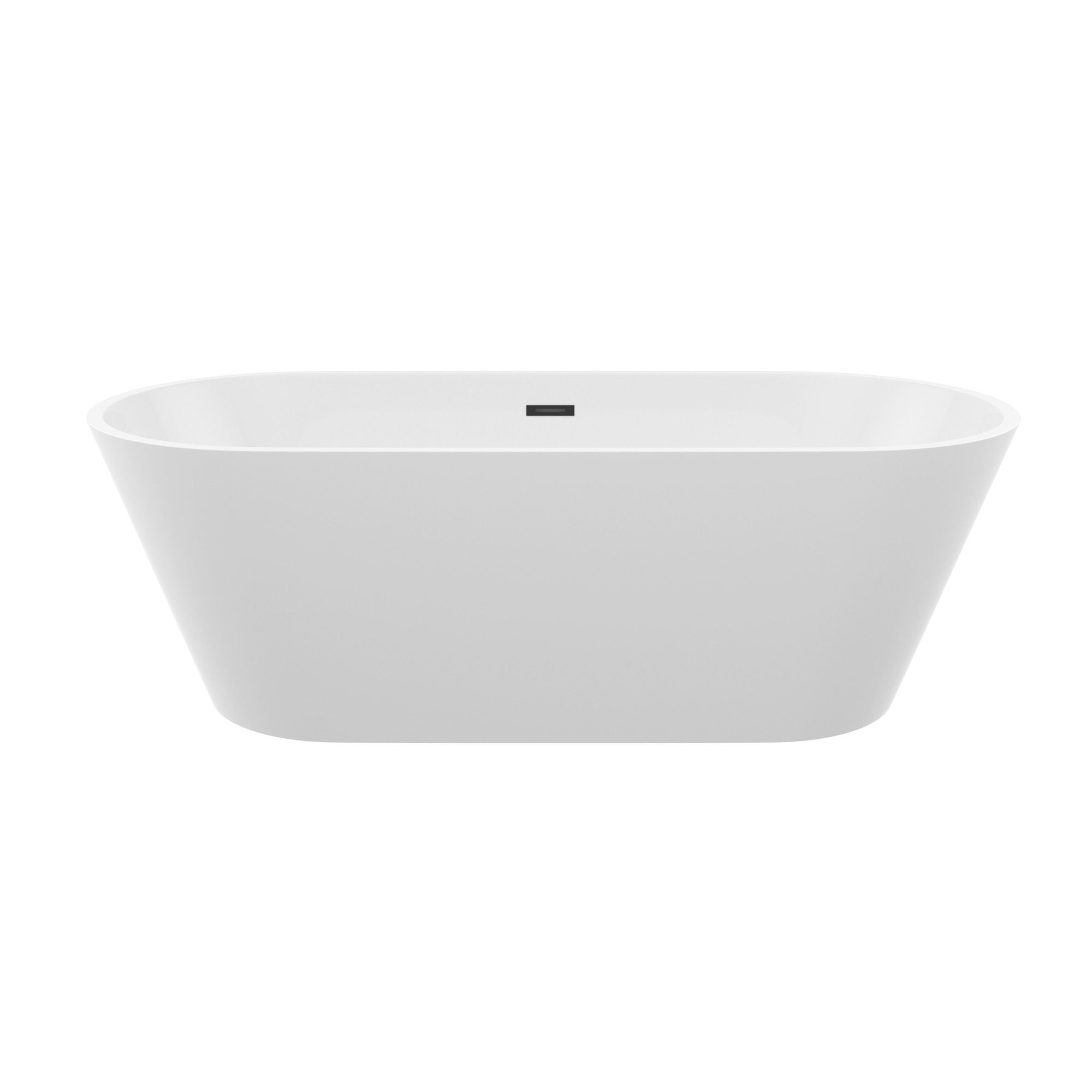Gloss Freestanding Bathtub With Overflow & Pop Up Drain, Stand Alone Soaking Tub by HouseOfZazla