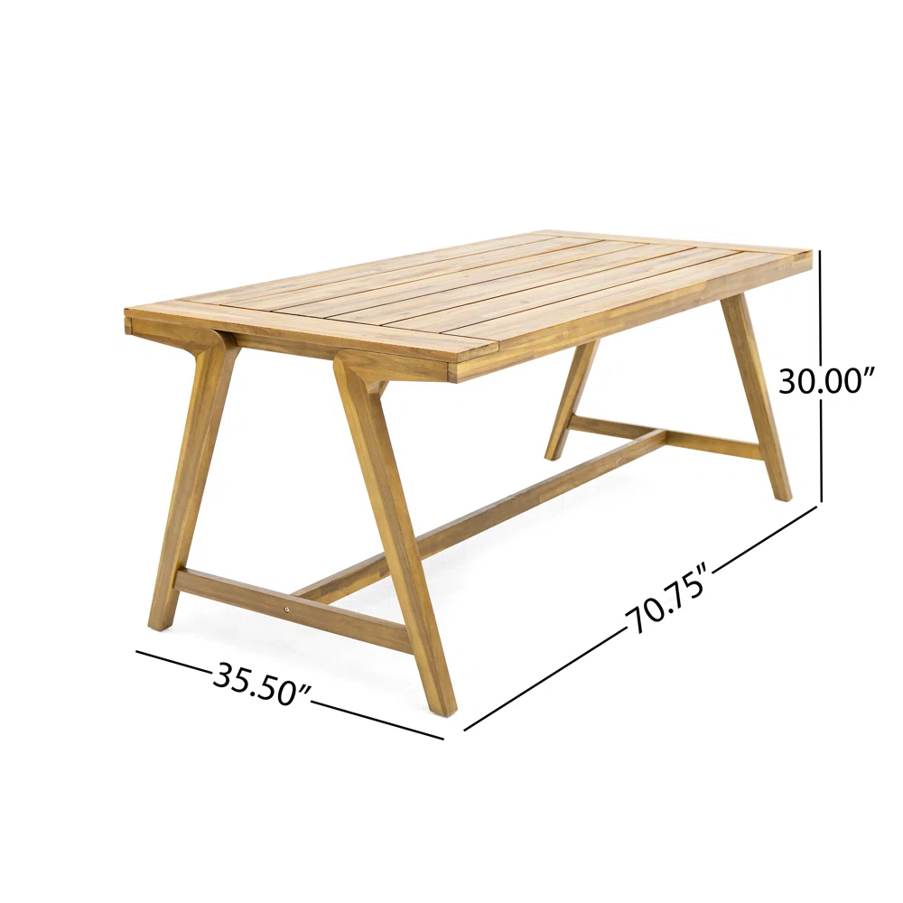 Outdoor 3-Piece Picnic Table Set in Acacia Wood by HouseOfZazla