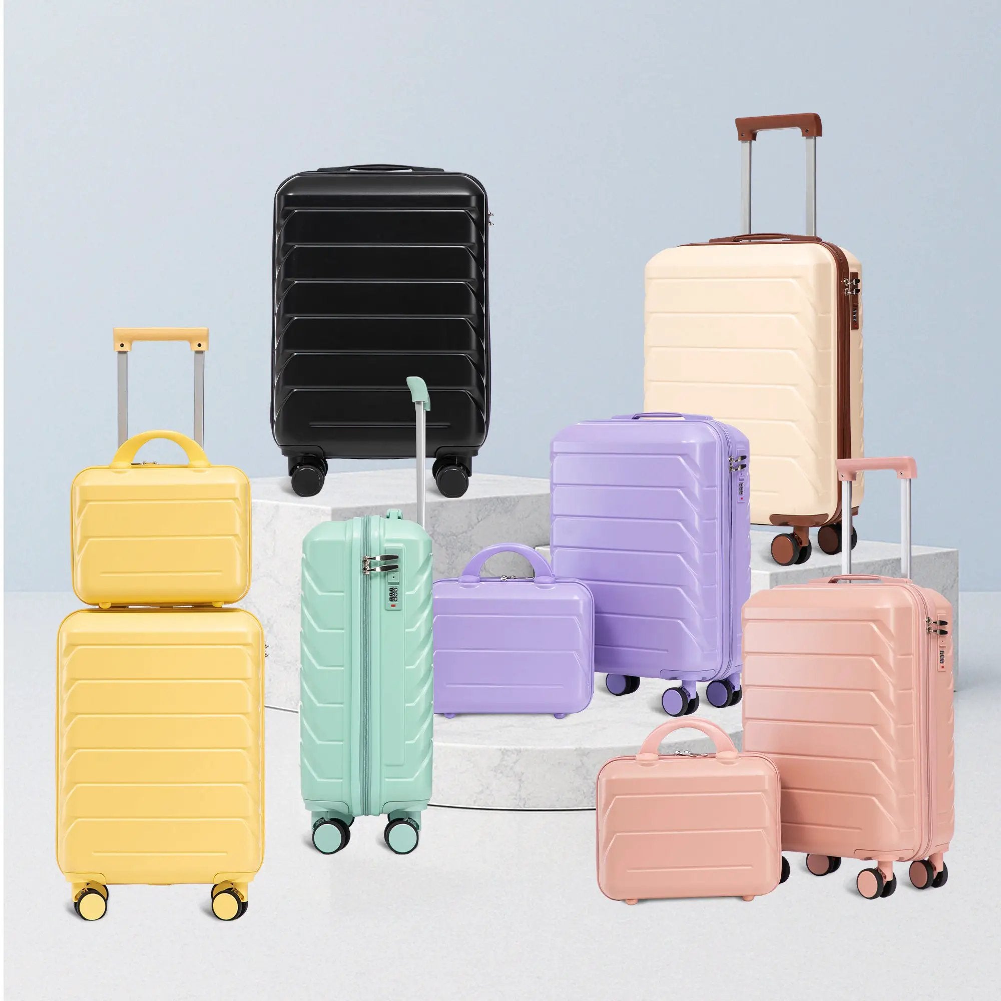 2-Piece ABS Spinner Wheel Luggage Set with Combination Lock by HouseOfZazla