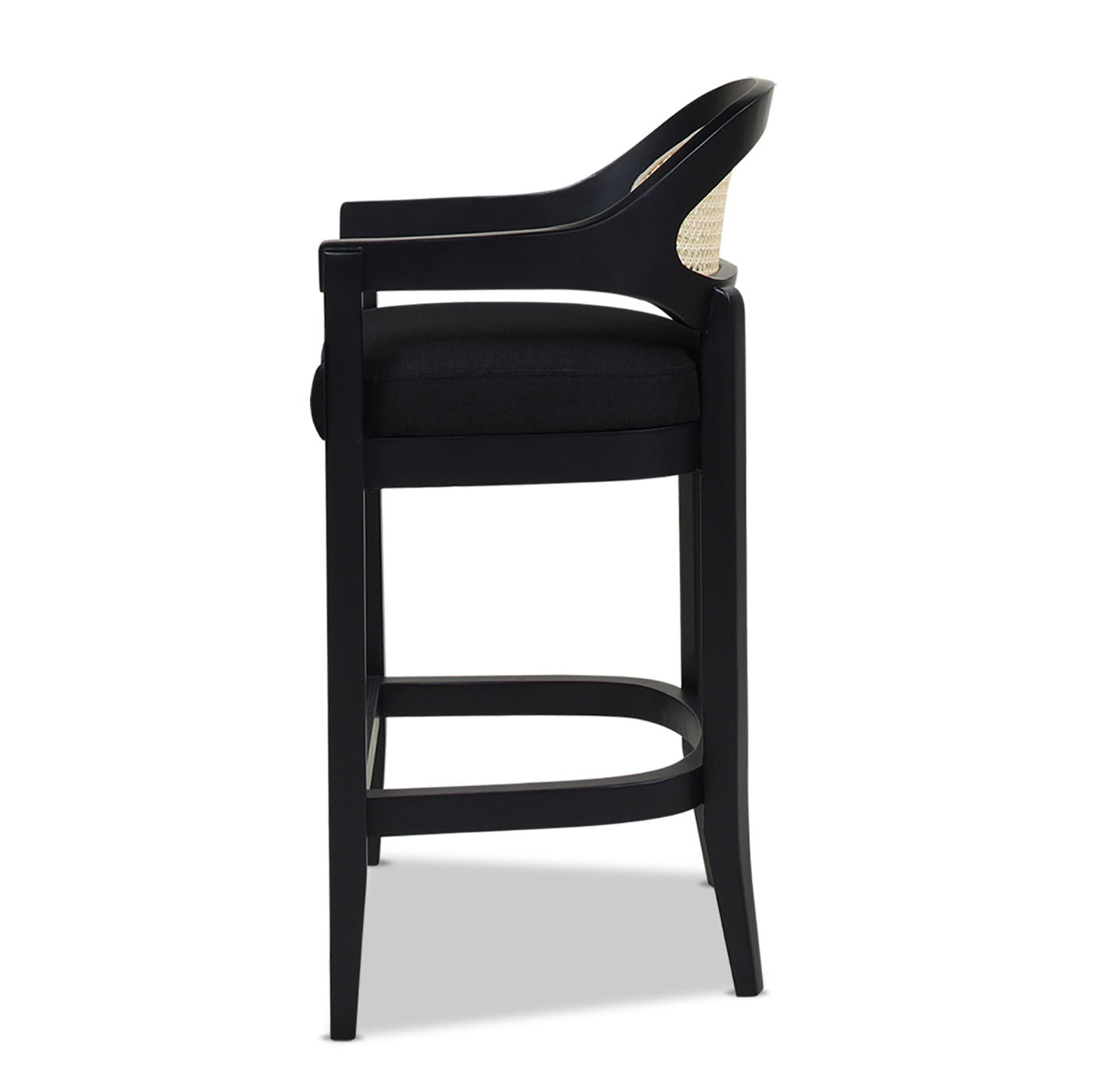 Americana - Mid-Century Modern Cane Back Counter Stool by HouseOfZazla