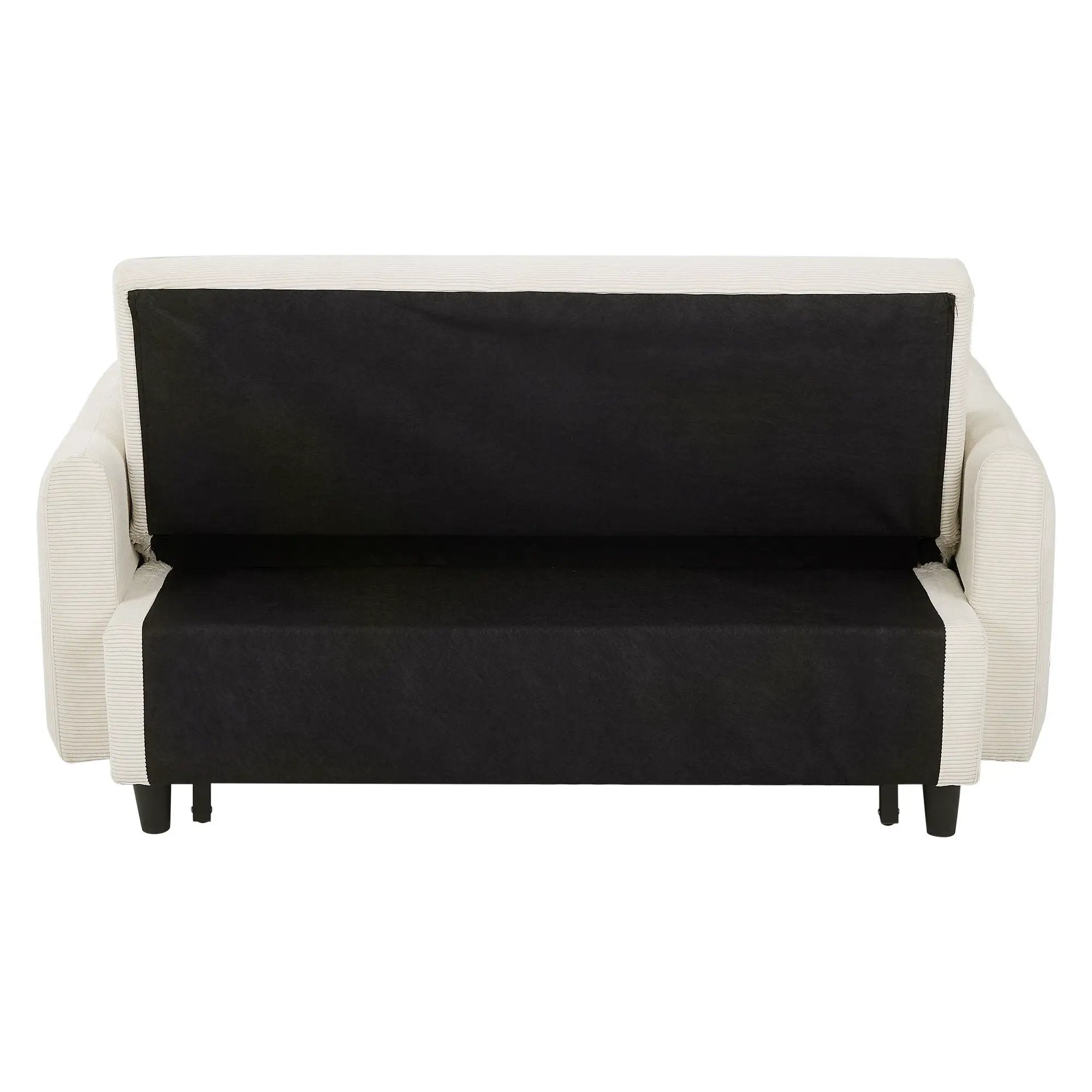 Pull-Out 2 Seat Modern Sleeper Sofa With 2 Throw Pillows And USB Ports by HouseOfZazla