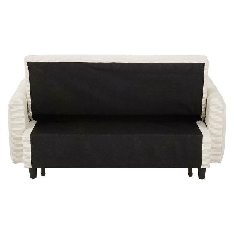Pull-Out 2 Seat Modern Sleeper Sofa With 2 Throw Pillows And USB Ports by HouseOfZazla