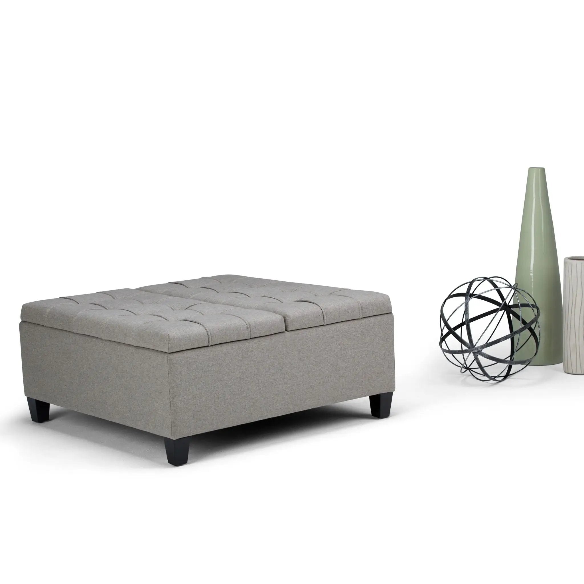 Harrison - Upholstered Coffee Table Storage Ottoman by HouseOfZazla