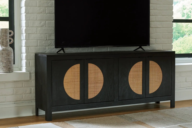 Cliffiings - Accent Cabinet - Black / Natural by Unique Piece Furniture