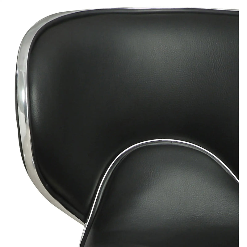 Bar Stool With Curved Design, Height Adjustable & Swivel Base (Set of 2) - Black by HouseOfZazla
