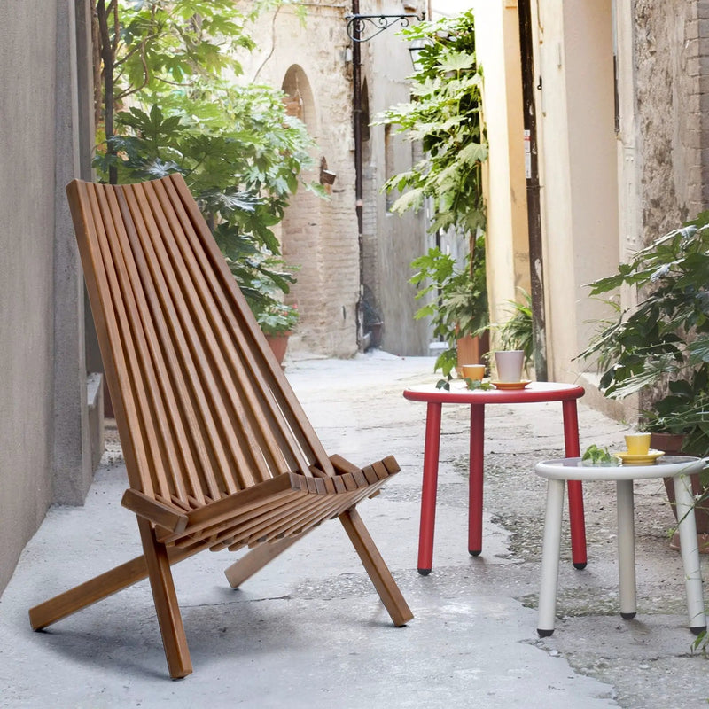 Folding Wood Chair, Portable Solid Wood Seating For Indoor Or Outdoor Use - Natural by Unique Piece Furniture