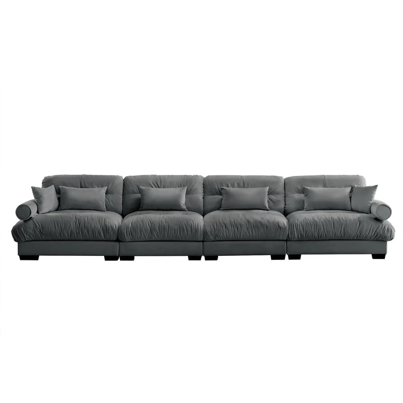 Super Comfort Oversized Modular Sectional Sofa, Deep Seat Convertible L Shaped Couch by Unique Piece Furniture