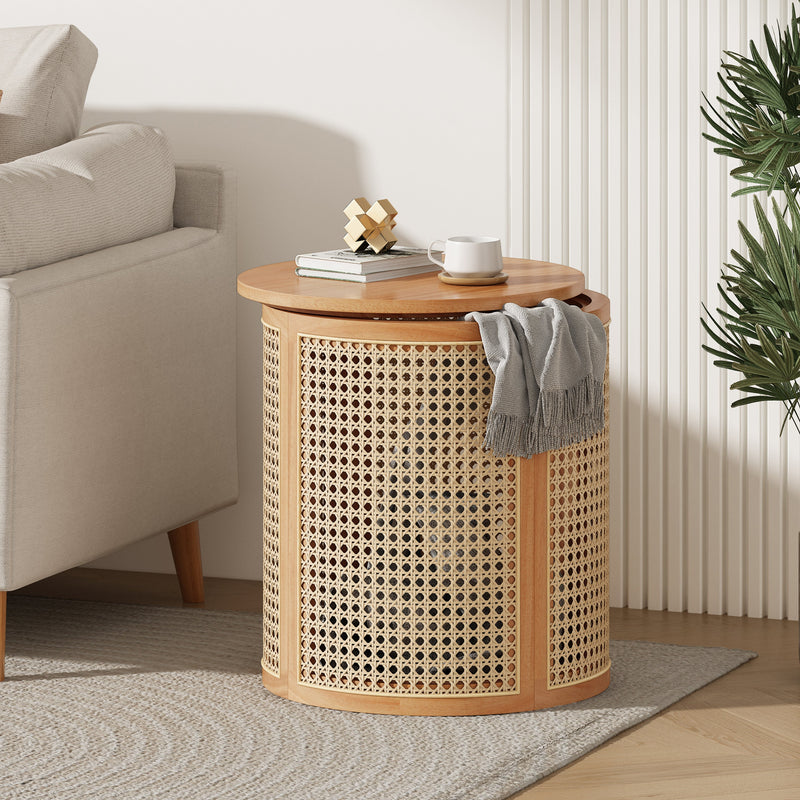 Rubber Solid Wood Side Table by BLAKHOM