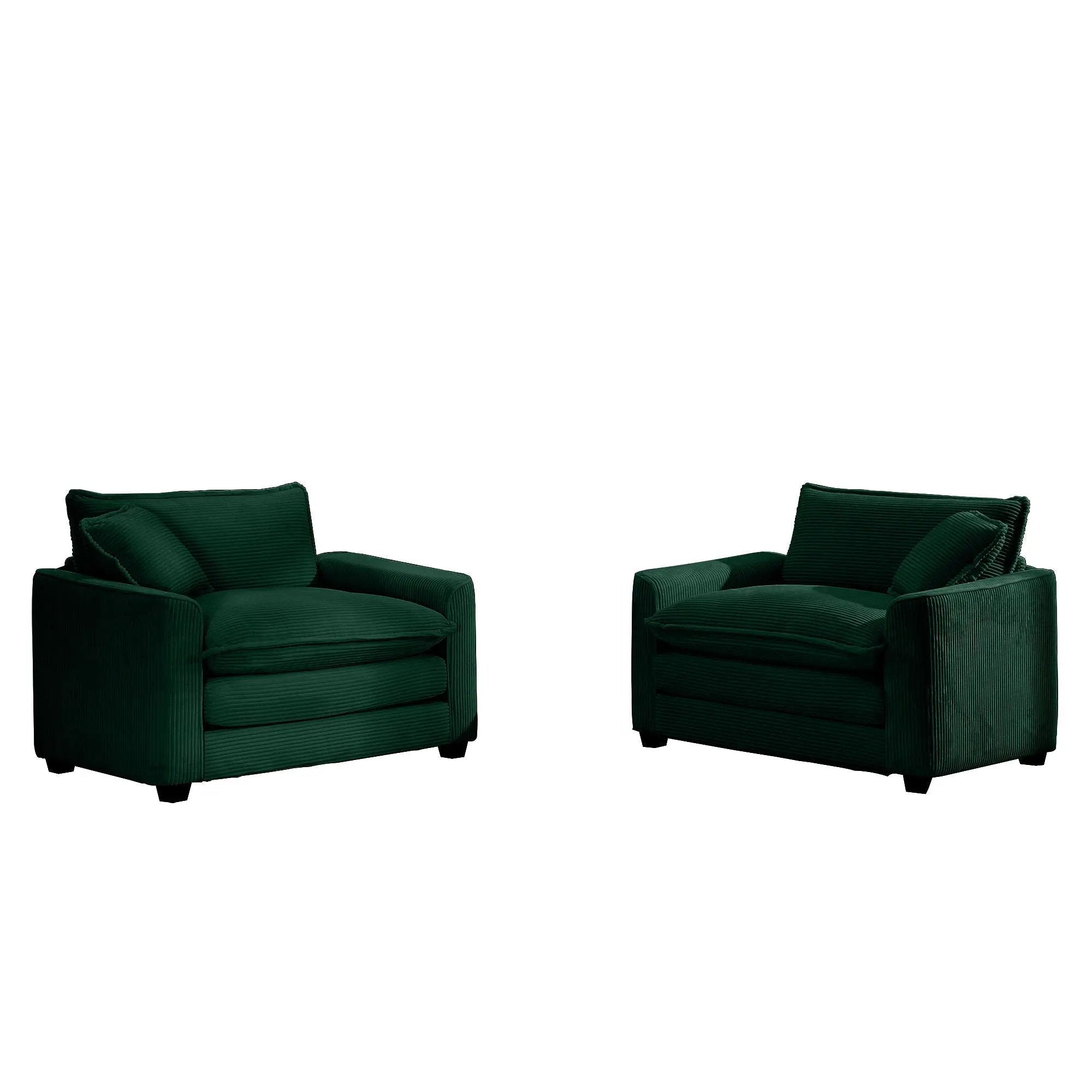 Modern Classic Fabric Single Chair Deep Seat Sofa With Pillow by Unique Piece Furniture