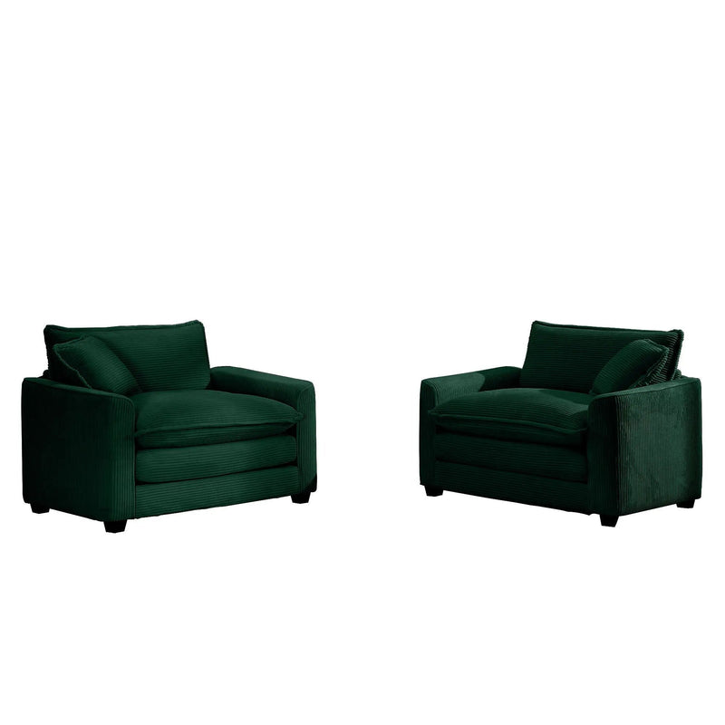 Modern Classic Fabric Single Chair Deep Seat Sofa With Pillow by Unique Piece Furniture