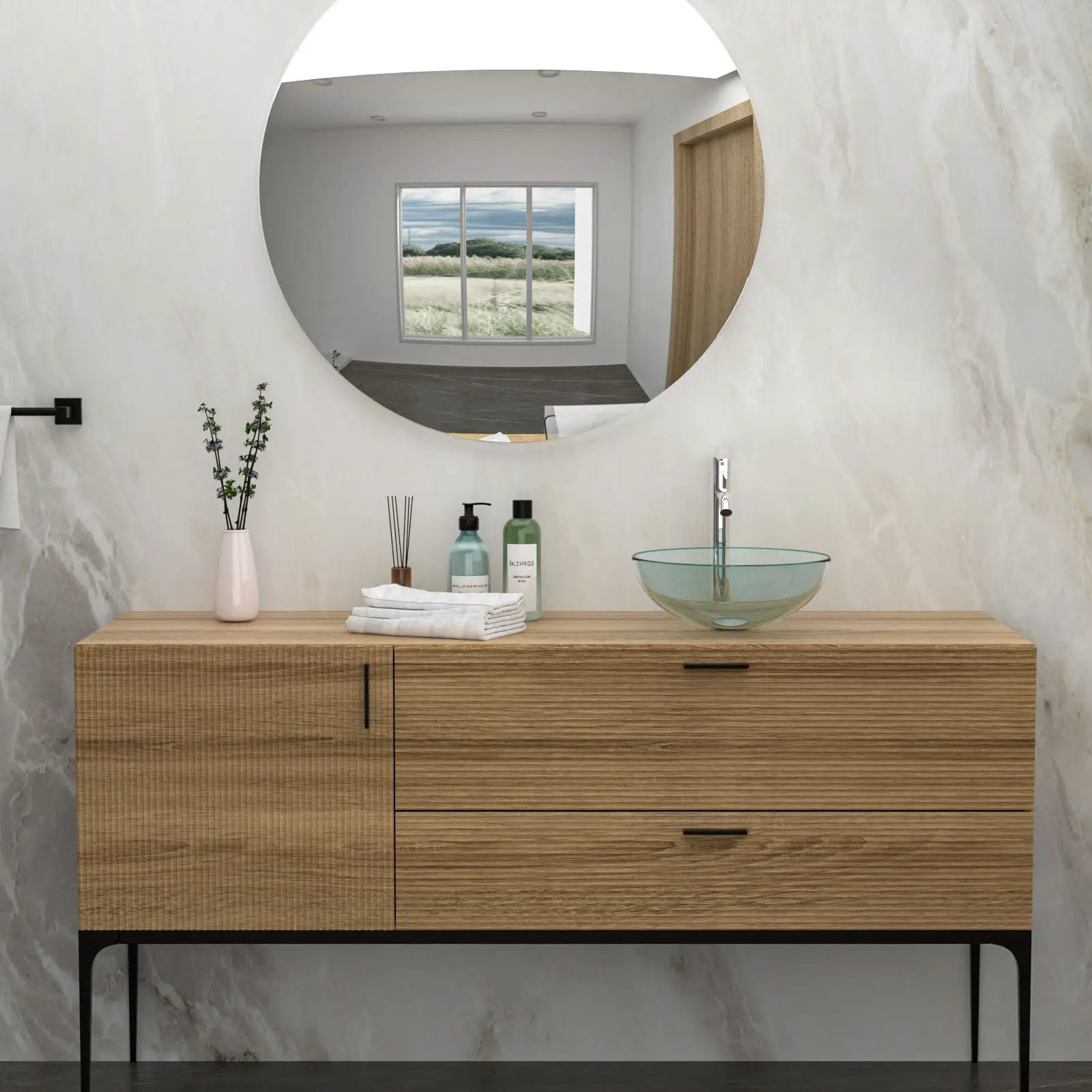 Artistic Tempered Glass Vessel Sink With Pop Up Drain by HouseOfZazla