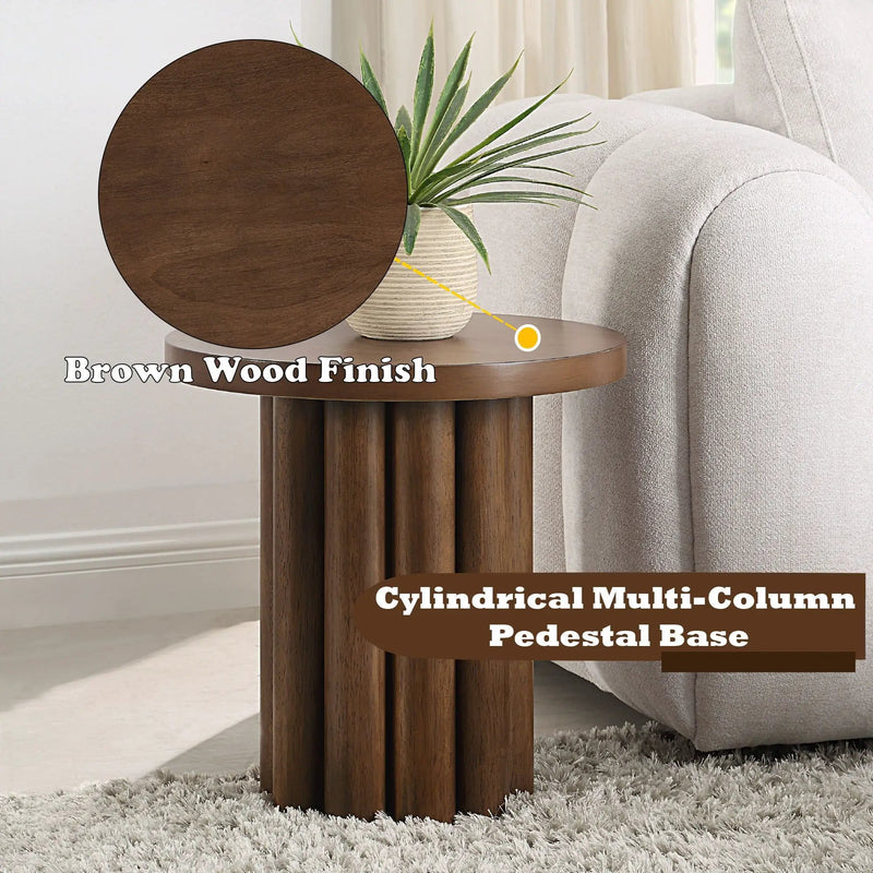 Loanna - Wooden Color End Table - Brown by Unique Piece Furniture