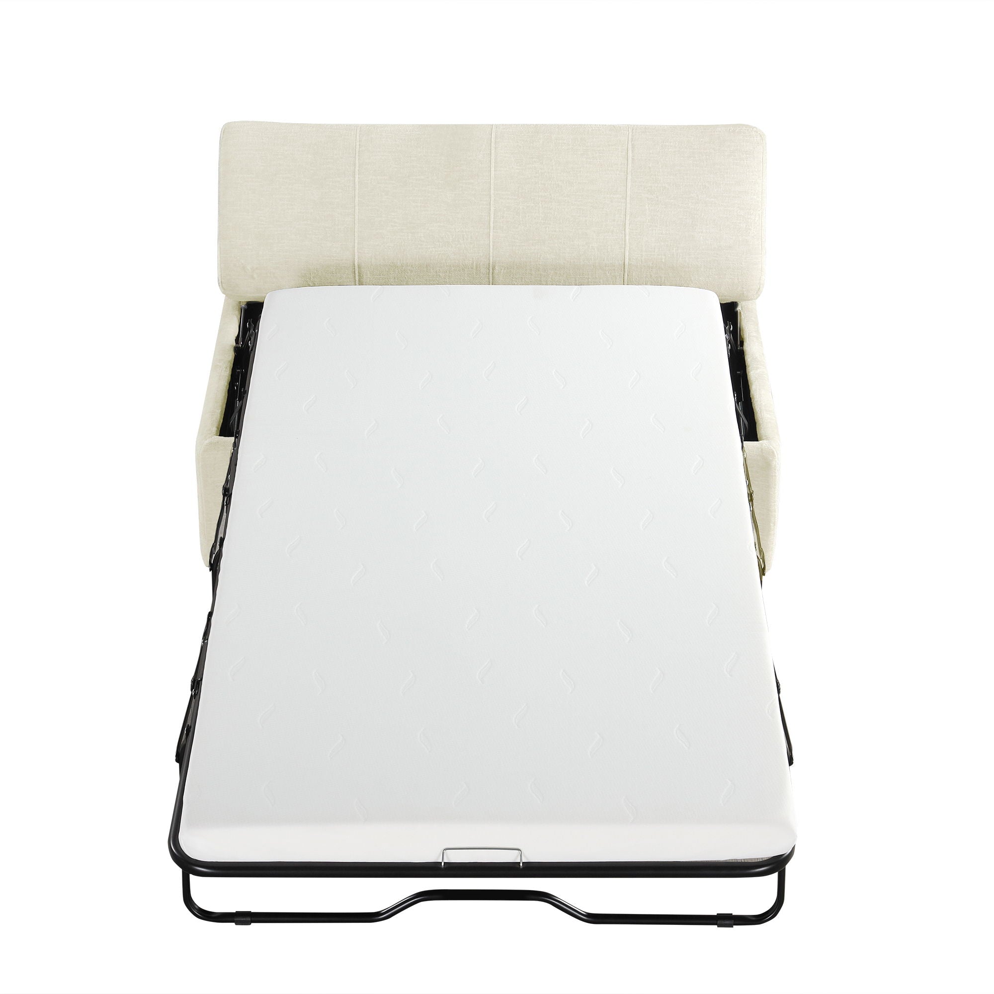 Twin Size Folding Ottoman Sleeper Bed With Mattress Convertible Guest Bed by HouseOfZazla