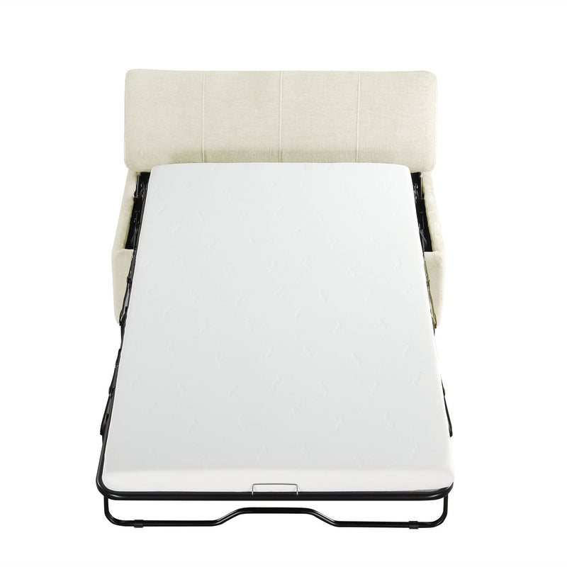 Twin Size Folding Ottoman Sleeper Bed With Mattress Convertible Guest Bed by HouseOfZazla