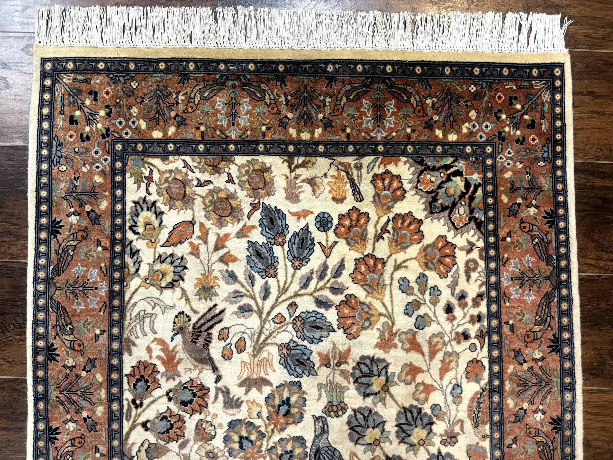 Small Pak Persian Rug 3x5, Peacock Birds Floral by Jewel Rugs
