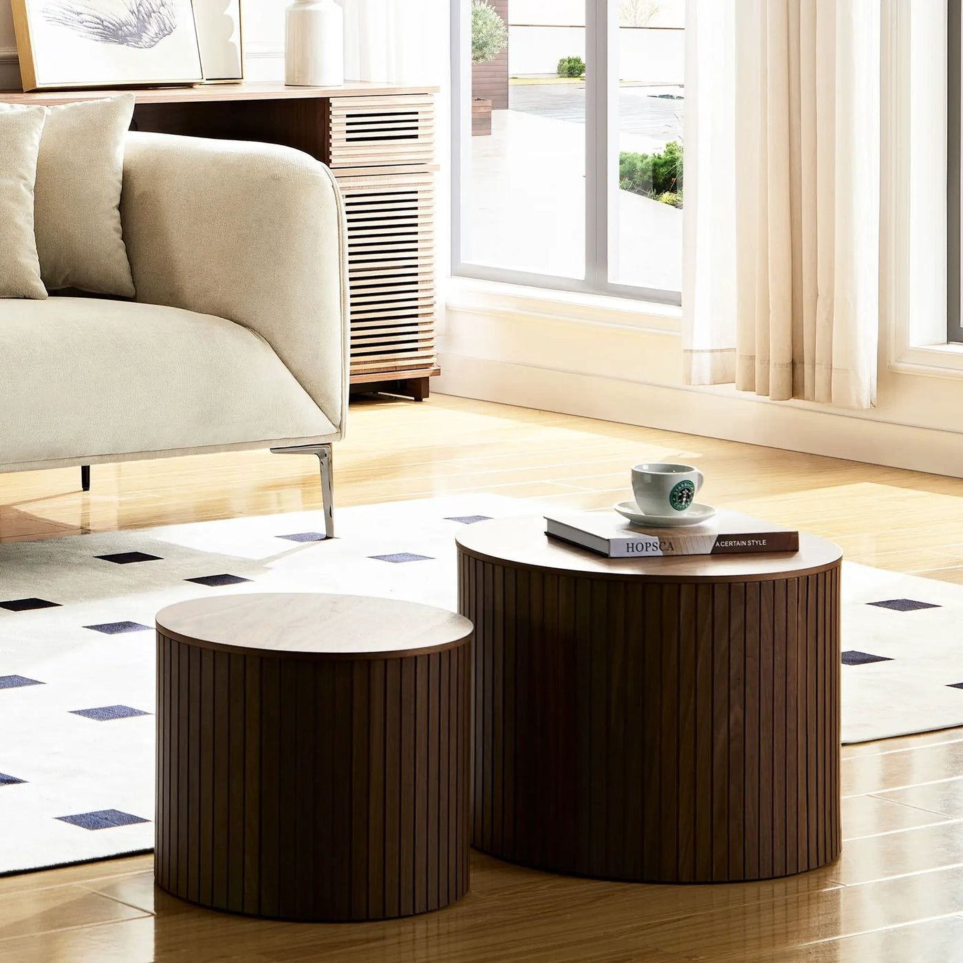 Handcrafted Nested Table Set, 2 Pieces by HouseOfZazla