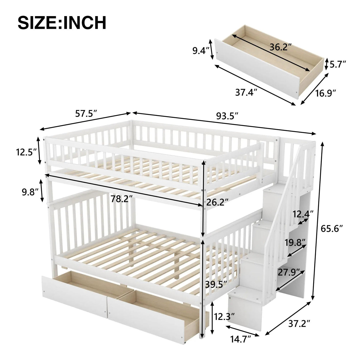 Bunk Bed With Staircase by Unique Piece Furniture