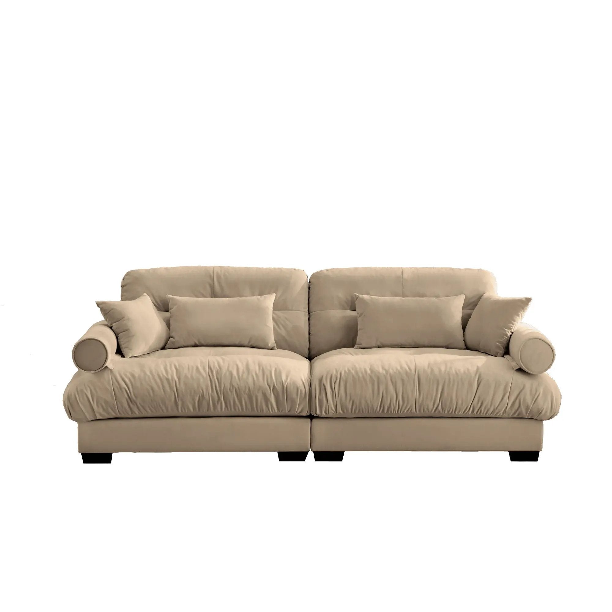Modern Oversize Sofa With Cloud Like Comfort, Featuring Waist And Throw Pillows by Unique Piece Furniture