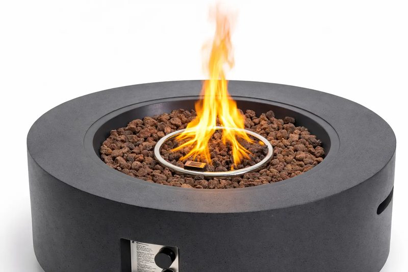 40' Round Outdoor Propane Fire Pit Table by HouseOfZazla