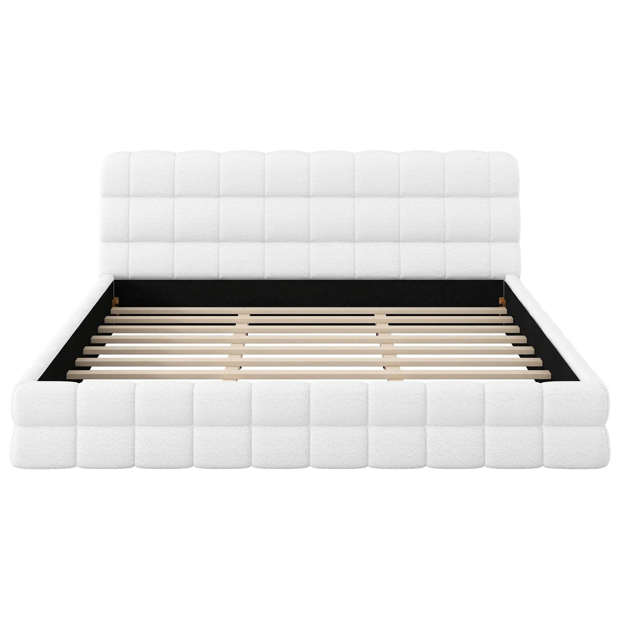 Upholstered Platform Bed With Headboard